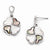 Stainle Steel Polished Black/White Mother of Pearl Post Earrings