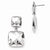 Stainle Steel Polished Hollow Squares Post Dangle Earrings