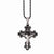 Stainless Steel Black Ip-Plated & Polished Crucifix Necklace