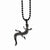 Stainless Steel Black-Plated Lizard Necklace