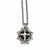 Stainless Steel Black Agate Pendant On Necklace