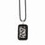 Stainless Steel Black Ip-Plated Dragon Dog Tag Necklace