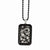 Stainless Steel Black Ip-Plated Dragon Dog Tag Necklace