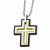 Stainless Steel Black & Gold Ip Plated Moveable CrossNecklace