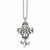 Stainless Steel Antiqued & Polished Cross Necklace