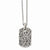 Stainless Steel Antiqued Dog Tag Necklace
