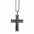 Stainless Steel Antiqued Cross Necklace