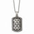 Stainless Steel Antiqued Dog Tag Necklace