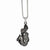 Stainless Steel Black Ip-Plated Dragon Necklace