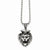 Stainless Steel Antiqued Lion Necklace