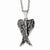 Stainless Steel Antiqued Wings Necklace