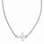 Stainless Steel Faith Small Sideways Cross Necklace
