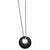 Stainless Steel Black Onyx Large Circular Polished Necklace