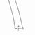 Stainless Steel Polished Sideways Cross Necklace