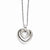 Stainless Steel Heart Three Piece Polished Necklace