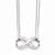 Stainless Steel Polished Two Strandfinity Symbol Necklace