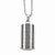 Stainless Steel Polished Tw Diamond Dog Tag Necklace