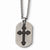 Stainless Steel Black Plated Cross Necklace