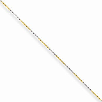 Stainless Steel White & Yellow Rhodium Over Brass Color Plated Fancy Chain