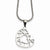 Stainless Steel Heart Pendant On Necklace