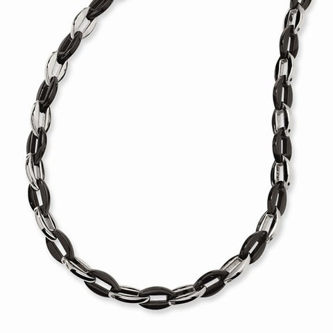 Stainless Steel Black Ip Plated Fancy Necklace