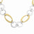 Stainless Steel Yellow Ip-Plated Circles Link Necklace
