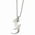 Stainless Steel Lizard CZ Necklace