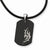 Stainless Steel Black-Plated Dog Tag Necklace
