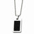 Stainless Steel Black Stingray Pendant On Necklace