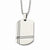 Stainless Steel Black Enamel and CZ Dog Tag Necklace