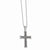 Stainless Steel Black Plated Cross Pendant On Necklace
