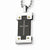 Stainless Steel Black &Yellow Ip-Plated Cross Pend Necklace