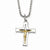 Stainless Steel Accent Crucifix Pendant On Necklace