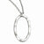 Stainless Steel Hammered Oval Pendant On Necklace
