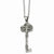 Stainless Steel Fancy Key Pendant On Necklace