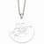 Stainless Steel Polished Hibiscus Cutout Pendant On Necklace