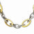 Stainless Steel Polished & Yellow Ip-Plated Ovals Necklace