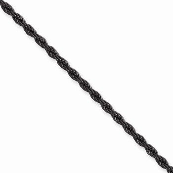 Stainless Steel Ion Plating Black-Plated Rope Chain