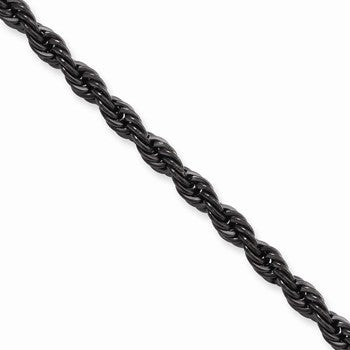 Stainless Steel Ion Plating Black-Plated Rope Chain