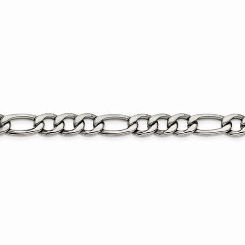 Stainless Steel Figaro Chain Bracelet