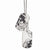 Stainless Steel Floral Rain Dog Tag Necklace
