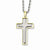 Stainless Steel Gold Ip-Plated Laser Cut Moveable Cross Necklace