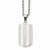 Stainless Steel Laser Cut Fancy Dog Tag Pendant On Necklace