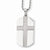 Stainless Steel Laser Cut Cross Center Dog Tag Necklace