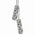 Stainless Steel Bloom Thin Pendant On Necklace