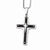 Stainless Steel Ip Black Plated Greek Key Accent Necklace