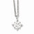 Stainless Steel Clear CZ Pendant On Necklace