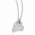 Stainless Steel Clear Crystal Heart Pendant On Necklace