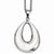 Stainless Steel Hollow Teardrop Pendant On Necklace