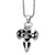 Stainless Steel Antiqued Dagger Skull Pendant On Necklace
